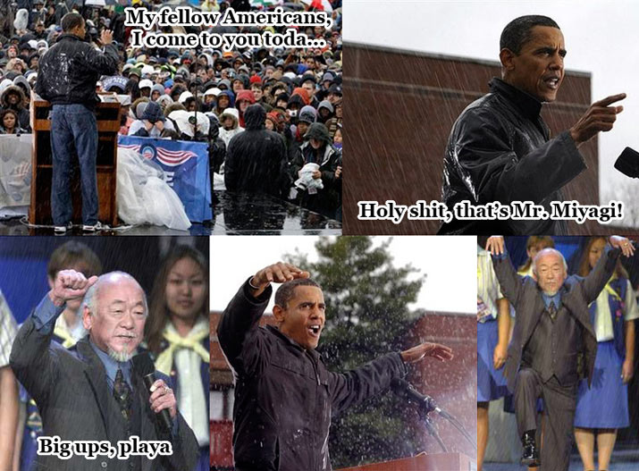 Funny Pics / obama and miyagi