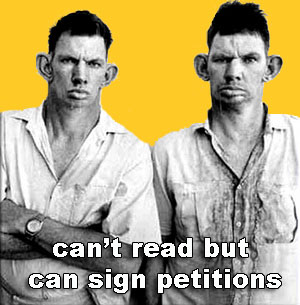 Can't read but can sign petitions